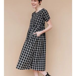 Mata Traders Kavita black plaid dress